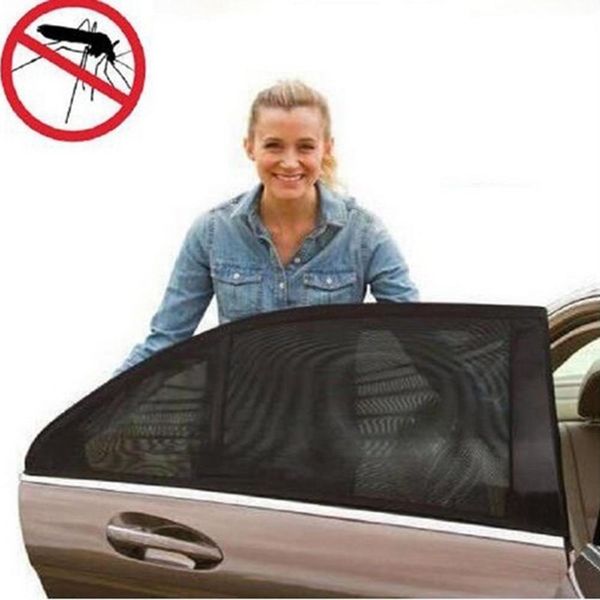 

2pcs car side rear window sun shade mosquito proof anti uv mesh curtain screen