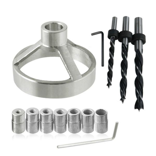 

stainless steel vertical drill guide hole puncher fixtures wood positioning doweling jig locator for diy carpentry tools