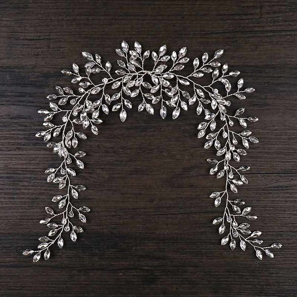 

rhinestone clusters lush hair vine headband tiara floating bead crystal hair band princess wedding headpiece hair accessories jl, Golden;white