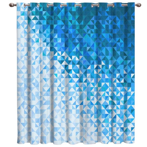 

blue disco mosaic texture room curtains large window living room bathroom floral decor kids window treatment hardware sets