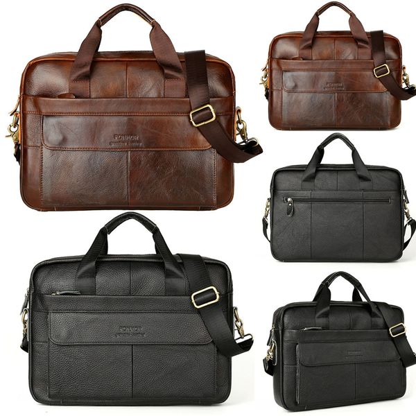

men's cross-section business bag men's leather briefcase bags business work briefcase lapbag handbag square handbag