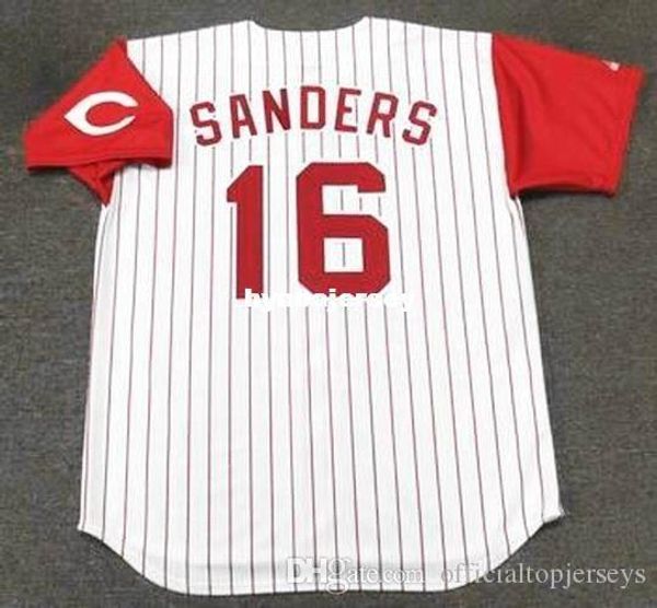 

custom reggie sanders cincinnati stitched 1995 majestic vintage home baseball jersey retro mens jerseys running, Black;blue