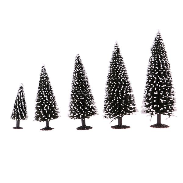 

5 pieces cedar trees model miniature models tree toy landscape tree layout