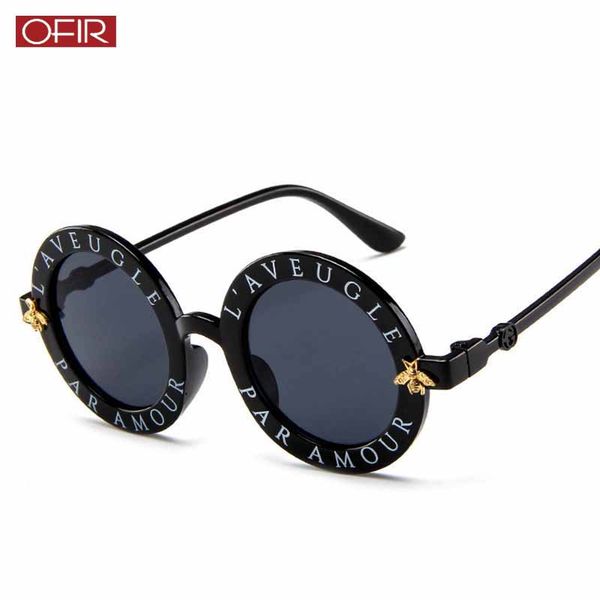 

ofir fashion retro boy round small frame sunglasses girl classic pchromism circle sun glasses eyewear uv400 child, White;black