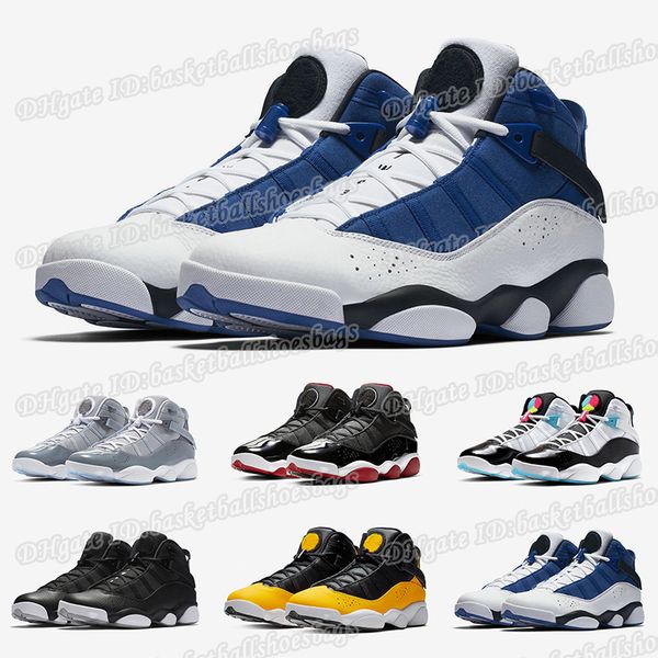 

rings 6 6s six mens basketball shoes cool grey jumpman concord bred green ice gym red space jam man classic authentic sports sneakers bsb