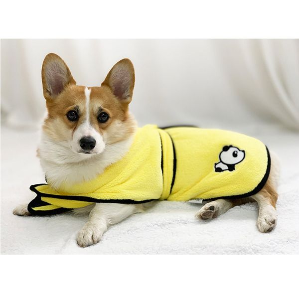 

dog bathrobe bath towel pet bathrobe absorbent shower grooming towel with belt