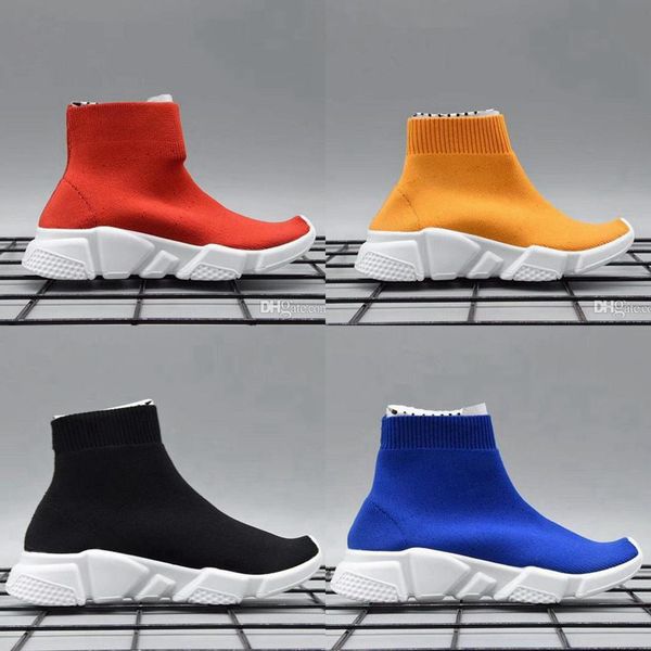 

infant & children kids running shoes speed sock high sneaker tess mesh outdoor sports shoes toddler boy & girl trainer stretch-knit, Black