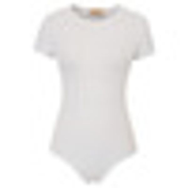 

solid color bodysuit size:s-xl women's comfortable short sleeve crew neck cotton leotard kk teddy 2018, Black;white