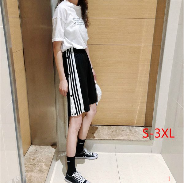 

2020 designer women's shorts summer pants european and american tide brand side button elastic waist tether ladies shorts wf2004134, White;black