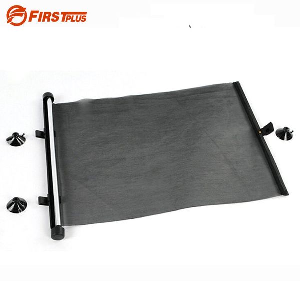 

2 x auto retractable side window windshield curtain sun shade car pull roll rear rewinding visor cover sunshield black 40x 45cm