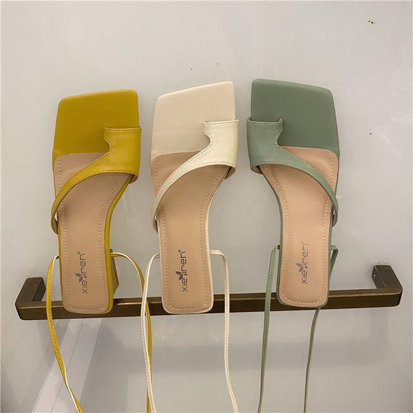 

rubber flip flops shoes woman's slippers square toe candy colors luxury slides shose women med hawaiian 2020 block designer pu, Black