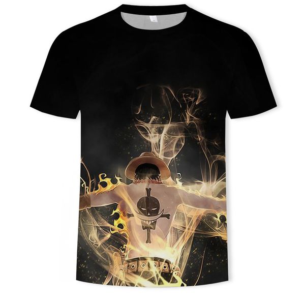 

mens designer one piece 3d digital printing round collar t-shirtnin1, White;black