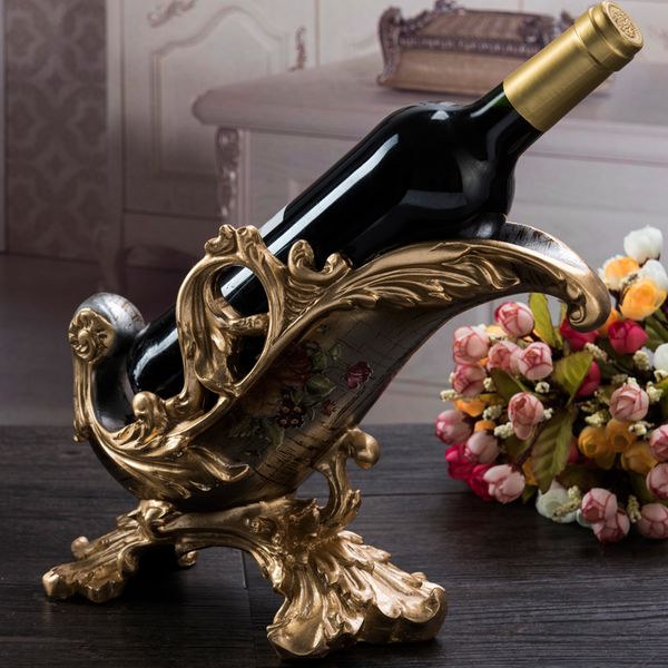 

european creative wine rack home decoration whisky beer bottle resin crafts wine holder