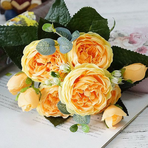 

30cm roses artificial flowers peonies bride bouquet wedding party office decor