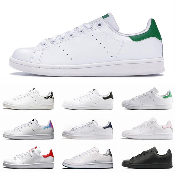 

adidas stan smith кузнец плоские кроссовки мужчины женщины chaussures тройной белый черный зеленый темно-синий oreo stan моды женихами трене, Black
