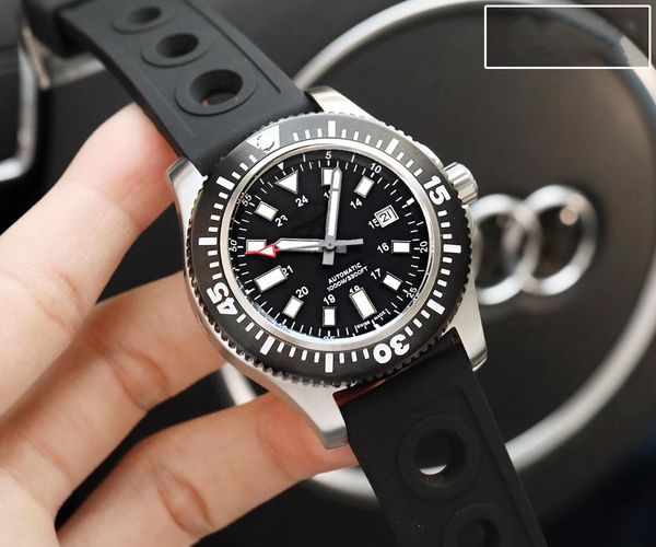 

wholesale luxury mens watches 44mm dial rubber strap designer watches ocean series sapphire glass miyota automatic movement watc, Slivery;brown