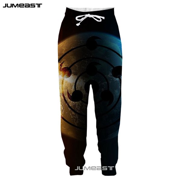 

jumeast fashion aritistic eye 3d print pants the art of color cool men/women harajuku style novelty casual drawstring long pants, Black