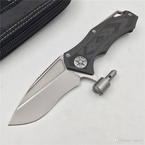 

Micro-Star технологии Цзюэ сверхпрочный быстро открывающие Датун D2 стали углеродного волокна ручки инструмента наружного ножа инструмента Японии