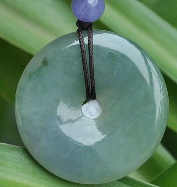

100% natural certificate jade pendant ~ safe buckle, Silver