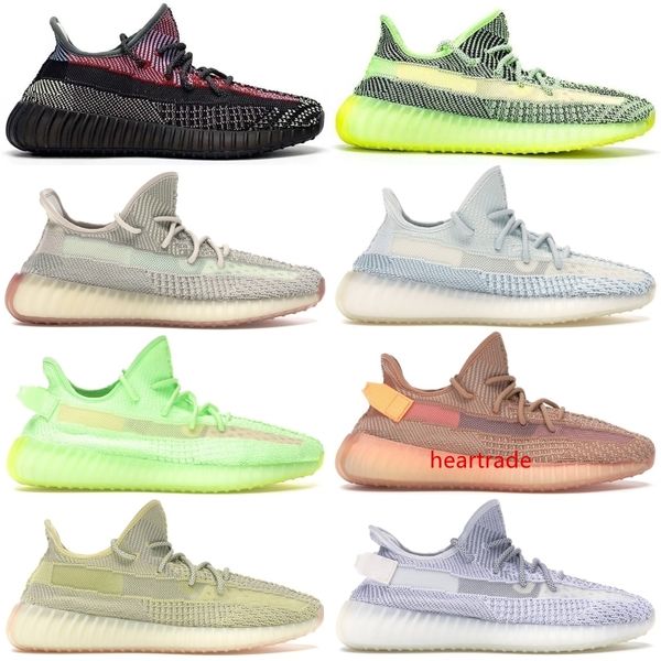 

светоотражающие ешая yecheil yeezreel мужчин женская обувь канье уэст глины гид свечение черный статический конструктор кроссовки облака цит