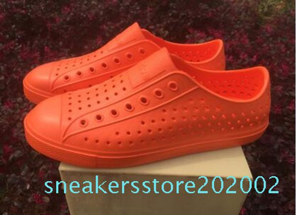 

20 colors 2017 summer style native jefferson fashion lovers hole shoe brand flat sandals casual rome shoes big size 35-44 s02, Black