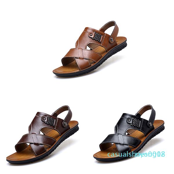 

casual sandals men ourdoor sandals man summer soft men shoes comfortable breathable for man shoes male solid hard wearing z08, Black