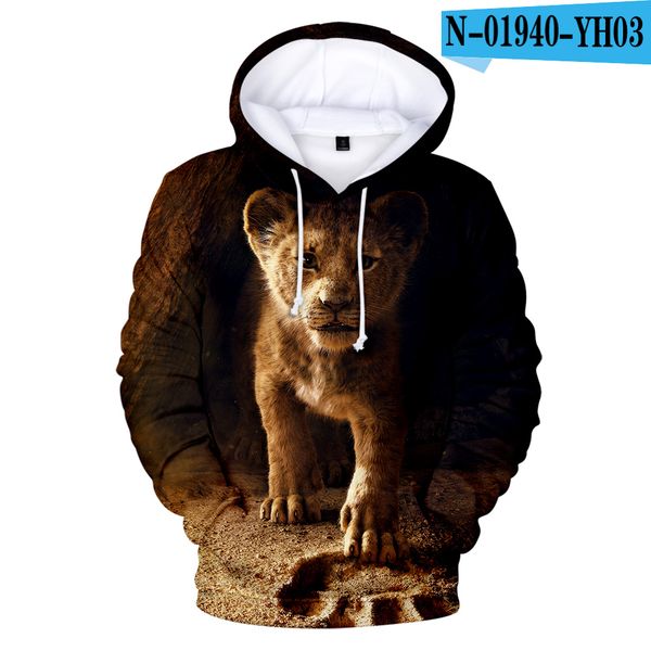 

the lion king 3d hoody kids new arrivals fashion printed the lion king sweatshirt boy girl street wear style coats, Black