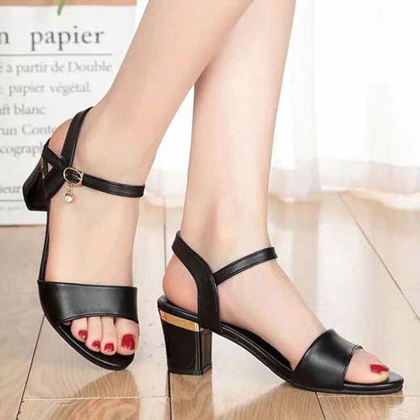 

with box woman slippers heels shoe sandals real leather slippers fashion scuffs slippers casual shoes dhl pt780, Black