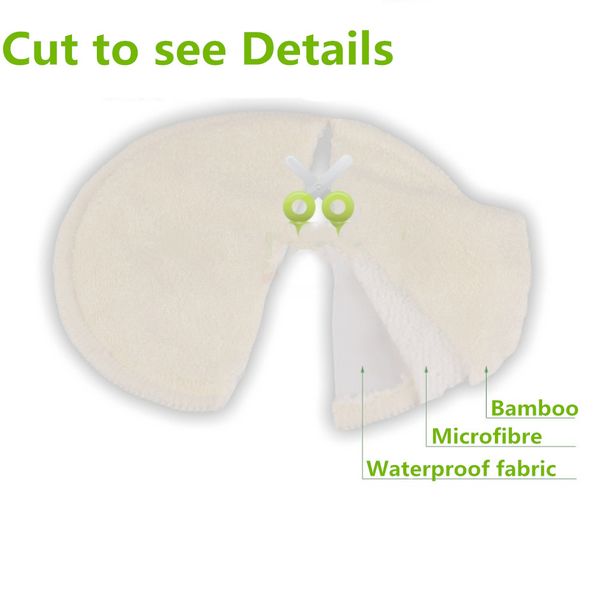 

onnpnnq] 4 pcs new bamboo breast pad nursing pads for mum washable waterproof feeding pad bamboo reusable breast pads, White