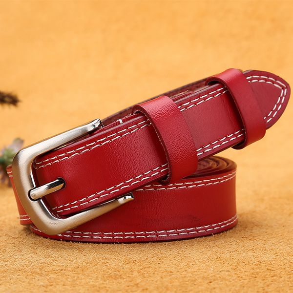 

new fashion women's belts genuine leather brand waist belt straps female waistband pin buckles fancy vintage for jeans, Black;brown
