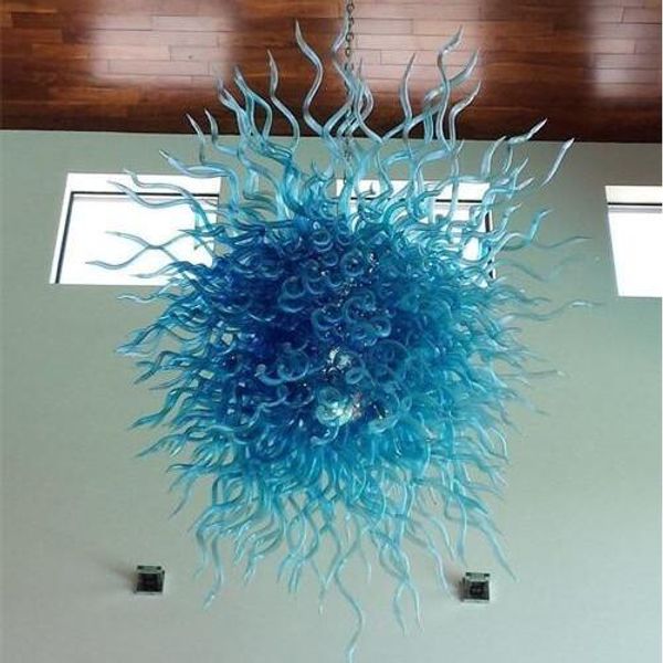 

lamps classic blue colored led chandeliers lamp murano glass art chandelier light for house decoration