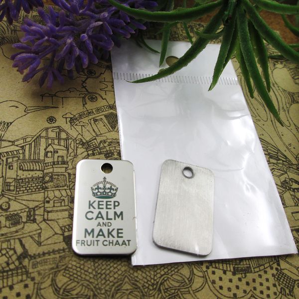 

40pcs--"keep calm and make fruit chaat"stainless steel charms more style for choosing diy charms pendants for necklace, Bronze;silver