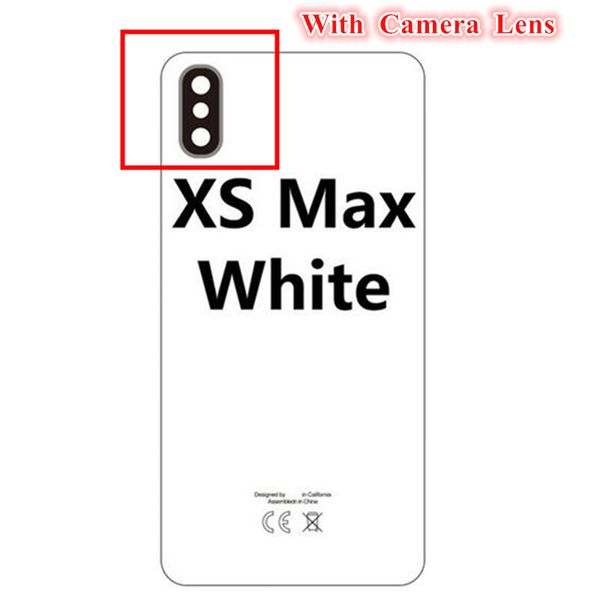 

5pcs oem back glass cover for iphone xr xs max battery glass rear panel door housing with adhesive camera lnes ce european version