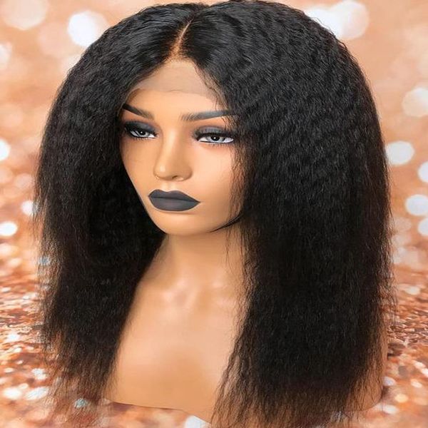 360 Lace Frontal Human Hair Wigs For Black Women Kinky Straight