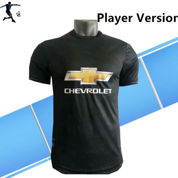 

player version 2019 #6 pogba united 3rd black soccer jerseys 19/20 new season #9 lukaku soccer shirts 2019 football uniforms s-xxl, Black;yellow