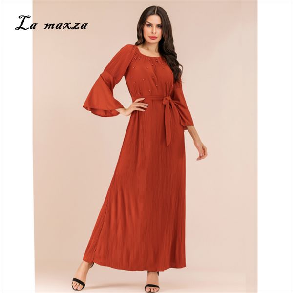 

arab muslim dresses abaya gowns moroccan kaftan modest muslim party dresses for evening dress 1132, Red