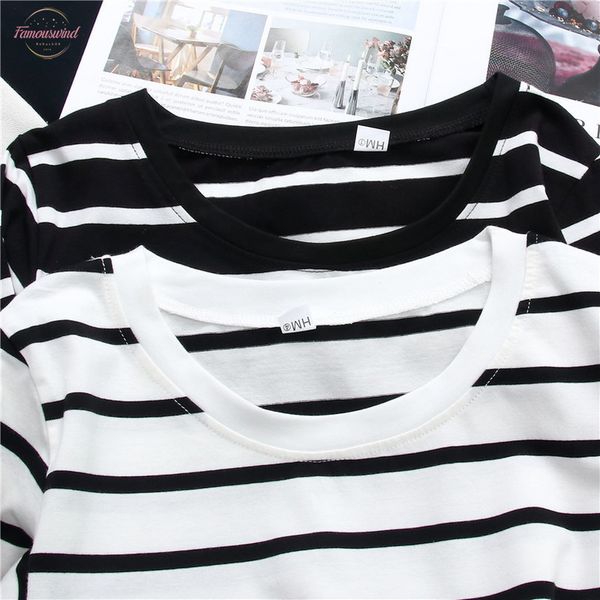 

womens t shirt long sleeve t shirt women funny t shirts white stripe autumn korean cotton female girls casual loose