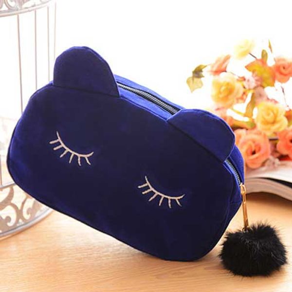 

портативный мультфильм cat женщины сумки макияж мода мешочек качество девушка путешествие косметичка водонепроницаемый wash устроитель хране