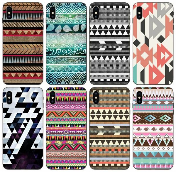 

[tongtrade] pastel tribal aztec triangle on nebula case for iphone 8s 7s 6s 5s plus x xs 11 pro max galaxy a6s huawei y9 case