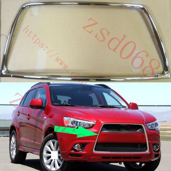 Auto Car Front Upper Grille Grid Frame Chrome Trim For Mitsubishi Outlander Sport 2011 2012 Replacement Lights For Cars Exterior Lorry Interior