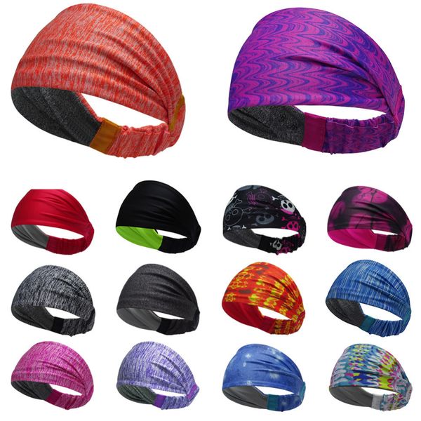 

multi-color gym sports headband fitness multi-function elastic hair band breathable fitness anti-perspiratory belt men and women, Yellow;black