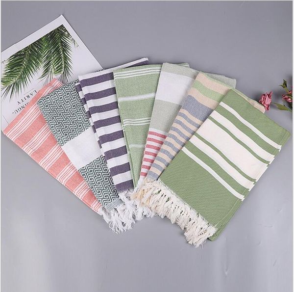 Acquista Asciugamani A Strisce Abiti Nappa Asciugamano Colorato Nuovo Bagno Turco Asciugamano Da Bagno In Cotone Peshtemal Regalo Spa Palestra Yoga