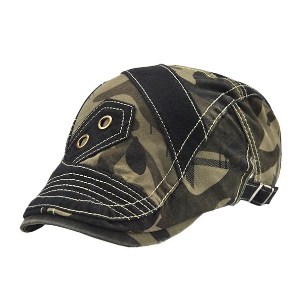 

beret hat camouflage berets gorras patchwork flat caps visors hats for men women patchwork adjustable hats casquette cap jamon, Black;white