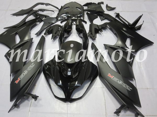 

новая (литье под давлением) abs обтекателя комплекты fit for kawasaki ninja zx-6r 2009 2010 2011 2012 гх-6r 09-12 обтекатели набор черный