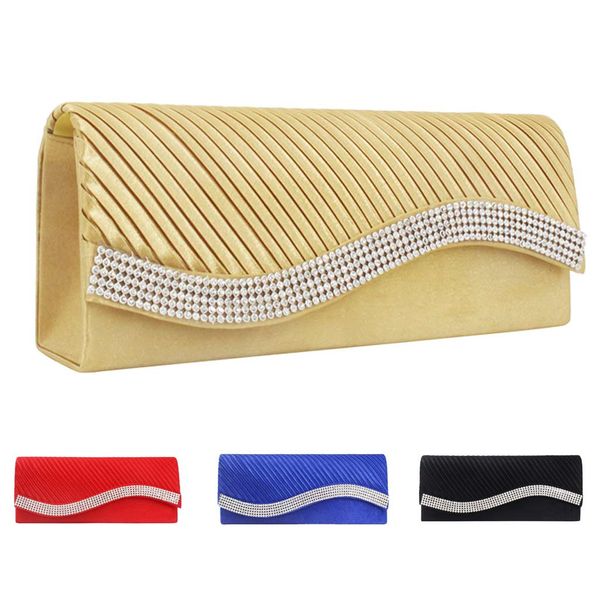 

2019 fashion women solid ruched embroidery cocktail party bag ladies tote handbag phone bag evening clutch bags for party dec 04