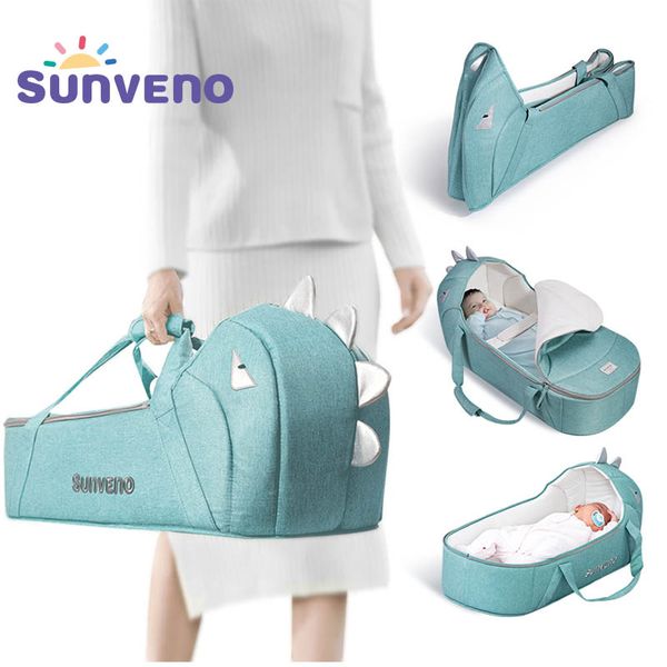 

sunveno portable baby carrycot bassinet baby travel bed crib infant transporter basket newborn clamshell bed for 0-12months