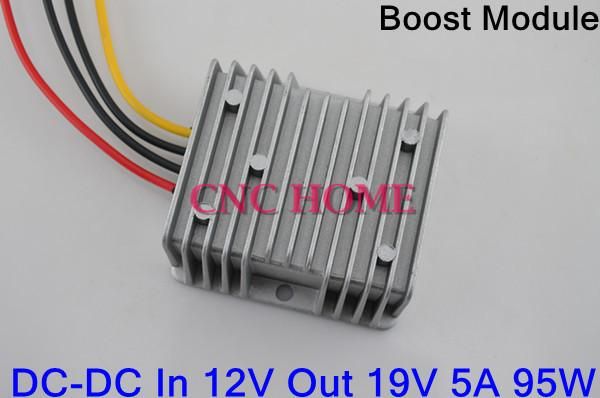 Freeshipping DC-DC Boost Module da 12V a 19V 5A 95W Car Boost Power Converter Impermeabile Step Up Module Convertitore custodia in alluminio