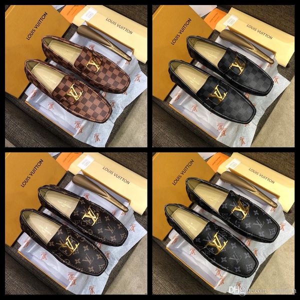 

2020 new winter loafers for men shoes with fur plush warm leather men loafers flats male moccasins flats boat driver driving yecq3, Black