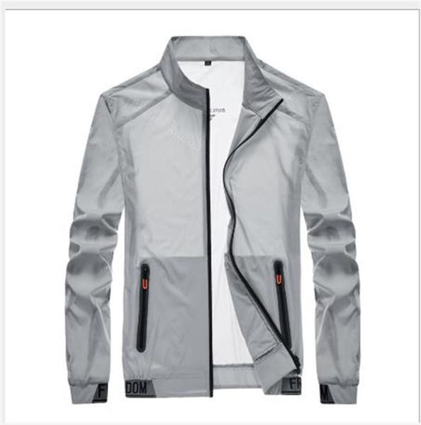 

solid sun protect mens jackets stand collar long sleeve nylon male clothing outside fashion mens coats, Black;brown