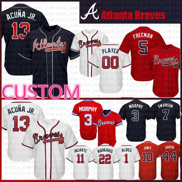 

Atlanta 13 ronald acuna jr brave cu tom ba eball jer ey 5 freddie freeman 3 dale murphy 1 ozzie albie jone 7 wan on aaron moltz maddux